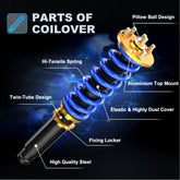 Adjustable Height Coilovers Struts For 2000-2005 Mitsubishi Eclipse D53A/D52A Front & Rear 4pcs